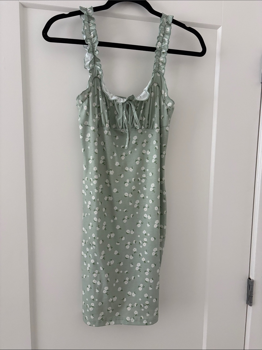 Women's Floral Slip Dress - Sage Green